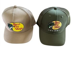 Bass Pro Shops Tan and Olive Caps